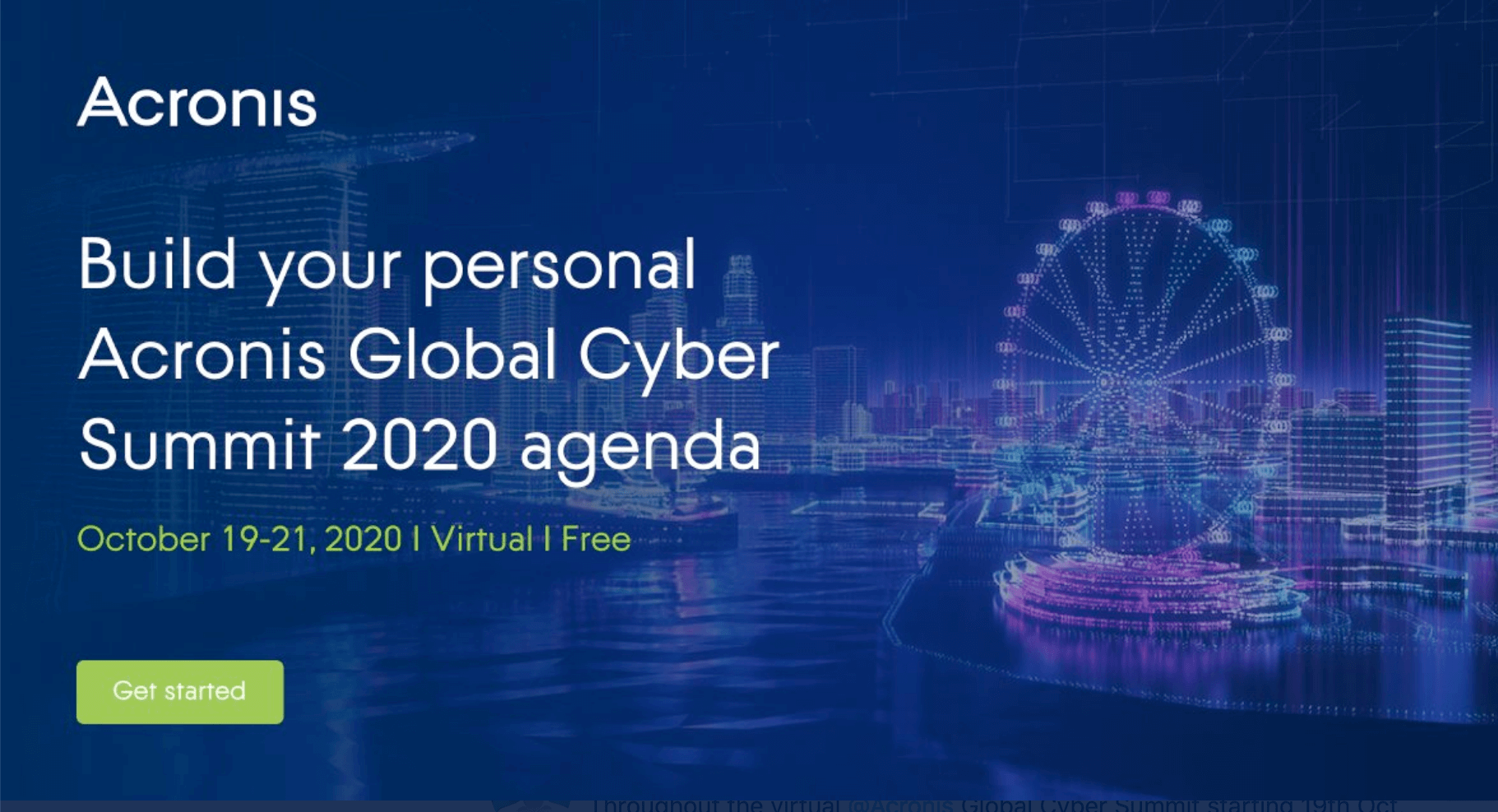 Acronis Global Cyber Summit 2020