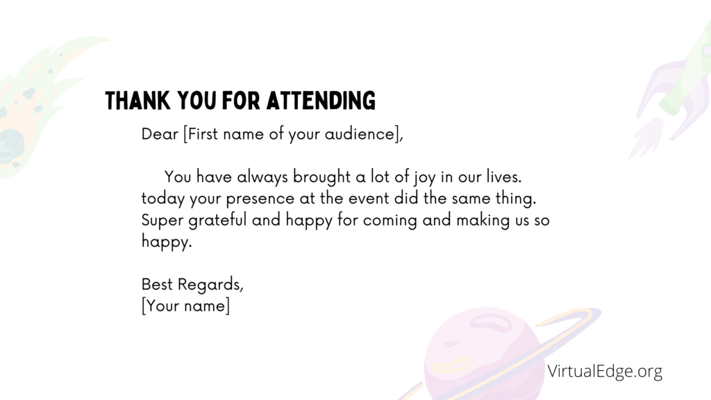 15 Best Thank you for attending letter Virtual Edge