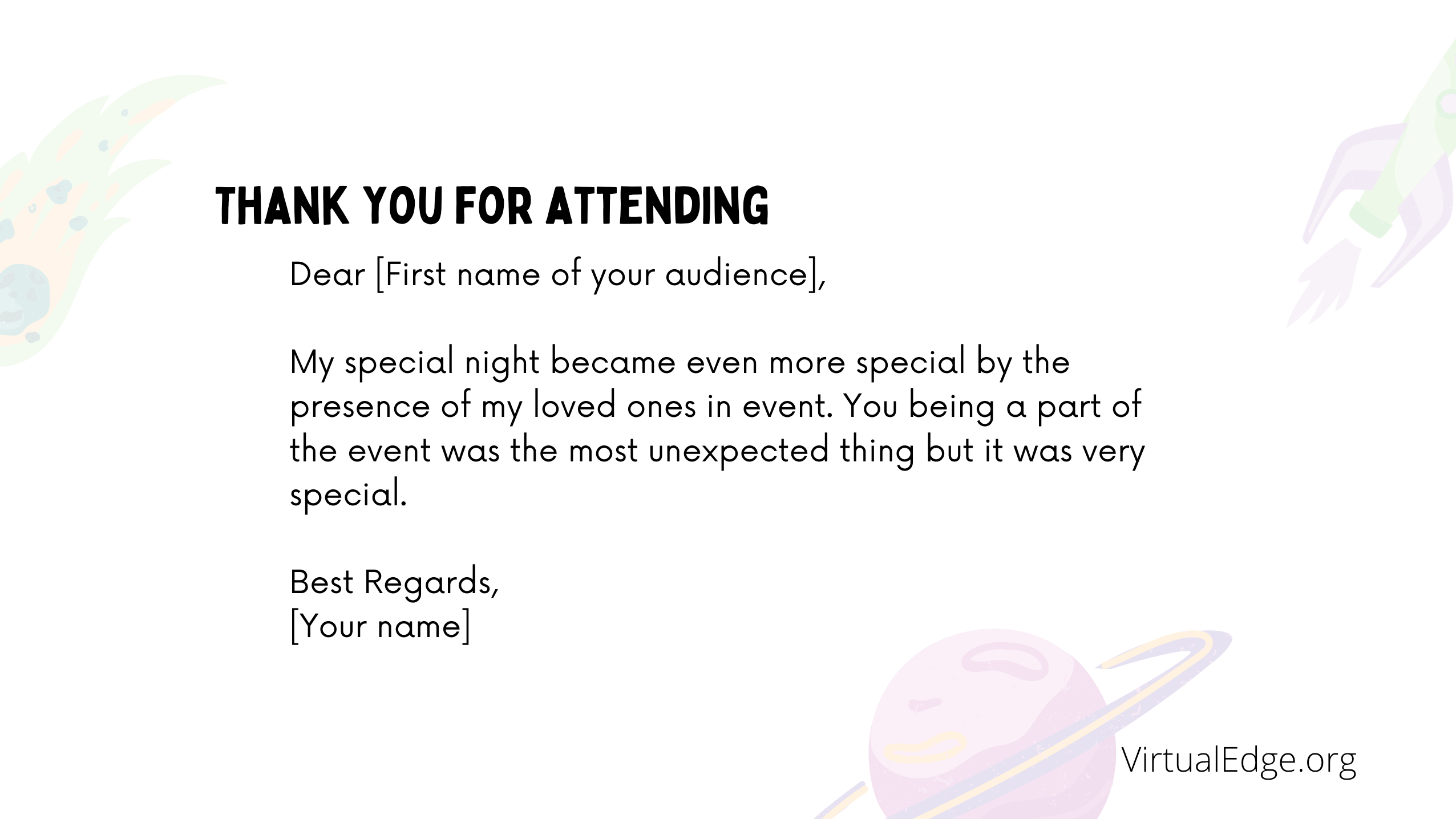 thank you for attending letter