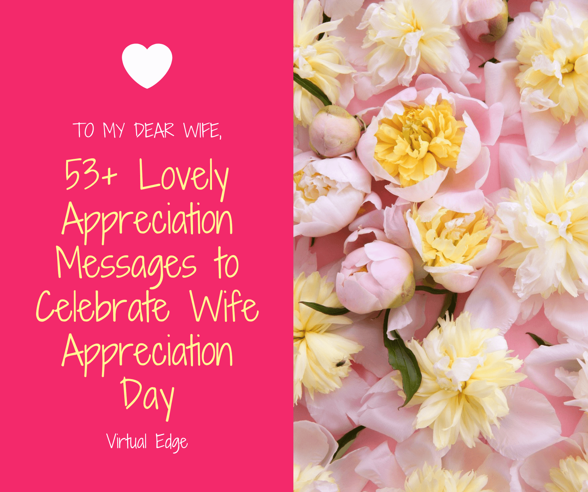 55+ Lovely Appreciation Messages to Celebrate Wife Appreciation Day